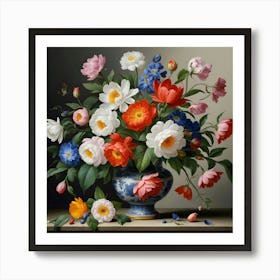 Flowers In A Vase 54 Art Print