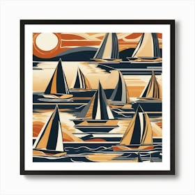 Sailboats Poster