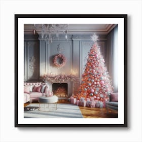 A pink Christmas Art Print