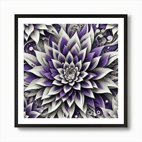 Purple Dahlia Art Print