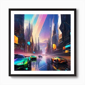 Futuristic City 102 Art Print