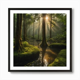 Mossy Forest Art Print