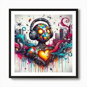 Dj Robot 1 Art Print