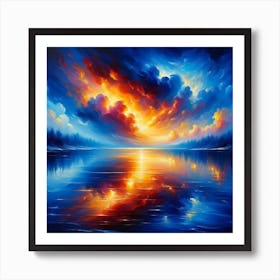 Sunset On The Lake Art Print