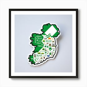 Ireland Map Art Print