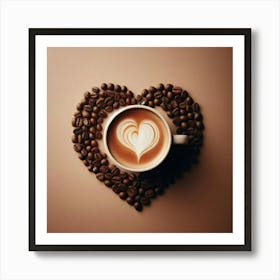 Coffee Heart Art Print