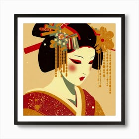 Japan Geisha Visual 102 Art Print