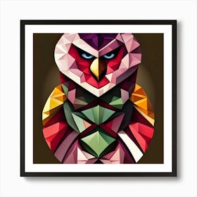 Polygonal Owl 3 Art Print