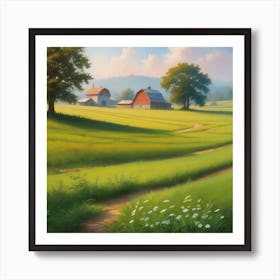 Farm Scene 1 Art Print