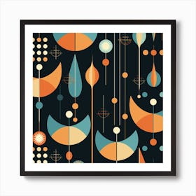 Abstract Geometric Pattern Vector Art Print