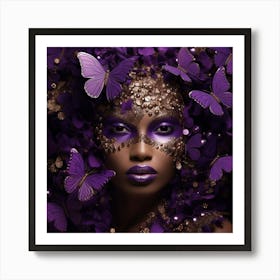 Purple Butterfly 2 Art Print