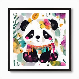 Cute Panda Bear Art Print