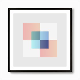 Squares Block 1 Art Print