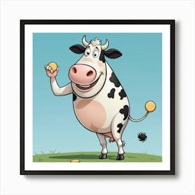 Cartoon Cow 1 Art Print