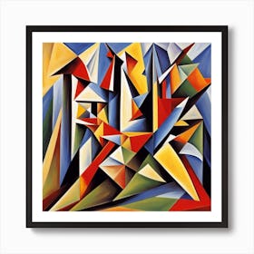 Abstract Cubism Art Print