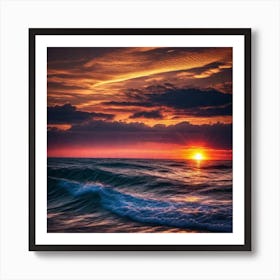 Sunset Over The Ocean 239 Art Print