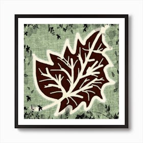 Drawing Autumn Leaves Season Art Print