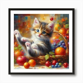 Kitten playfulness 2 Art Print