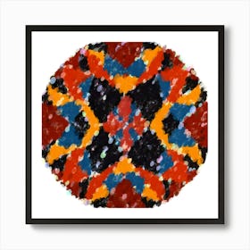 Abstract Crystalline Burst Painting Art Print