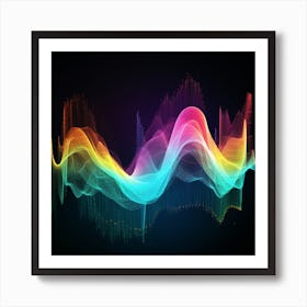 Abstract Music Wave Affiche