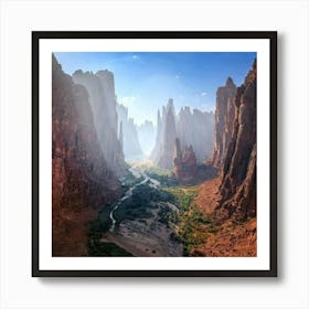 Canyons Of Zion Art Print