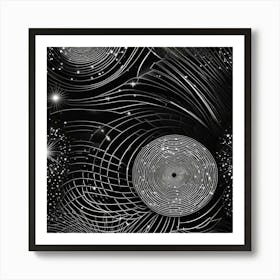 Black And White Swirls 2 Art Print