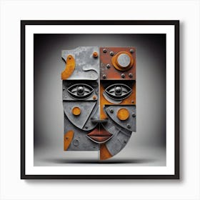 Metal Face Art Print