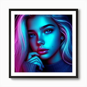 Neon Art 2 Art Print