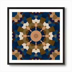 Golden Pattern Abstract Mosaic 1 Art Print