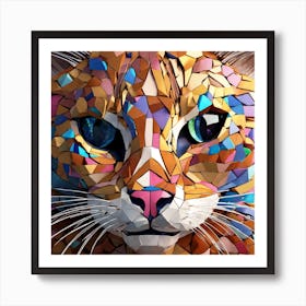 Mosaic Cat 6 Art Print