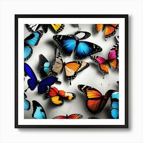 Colorful Butterflies 2 Art Print