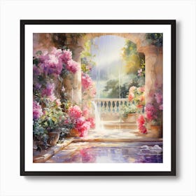 Aquarelle Amour: Romantic Watercolour Rhapsody Art Print