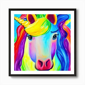 Colorful Unicorn Painting 1 Art Print