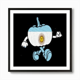 Argentina Pumpkin Flag Art Print