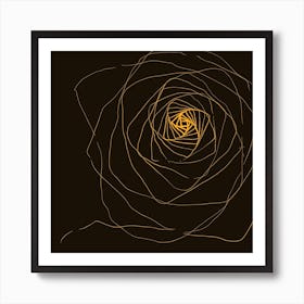 Kintsugi- Spiral Rose Art Print