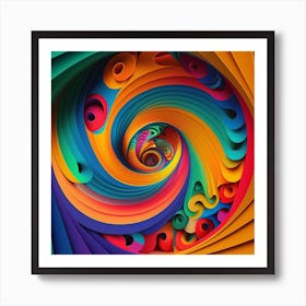 Spiral Paper Art Art Print