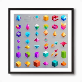 Abstract Geometric Shapes Art Print