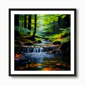 Watercolor Landscape Superior National Forest Studio Photography Complex Details Art Print