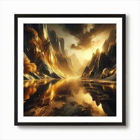 Abstract Mountain Landscape 5 Art Print