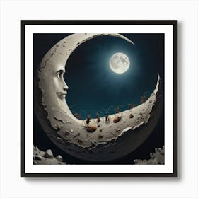 1000014344 Portrait of ants in the moon art print Art Print