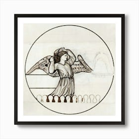 Angel In A Circle Art Print