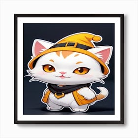 Cat In A Hat Art Print