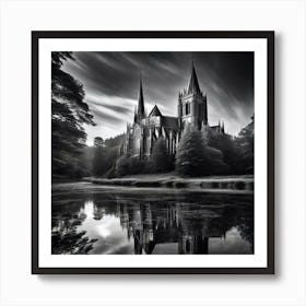 Black And White Cathedral Art Print