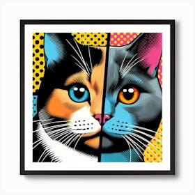 Pop Cat 9 Art Print