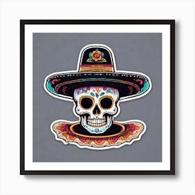 Day Of The Dead Skull 38 Art Print