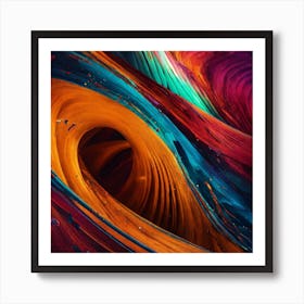 Abstract Wave In Bright Colors Art Print