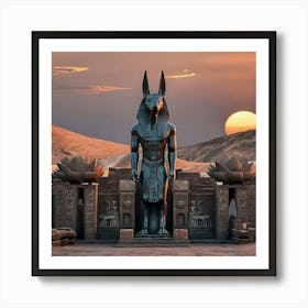 Egyptian Statue Art Print