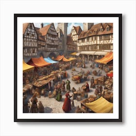 Medieval Market Art Print