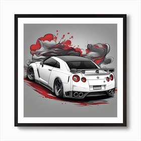 Nissan Gtr Art Print