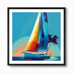 Sailboat Painting 1 Affiche